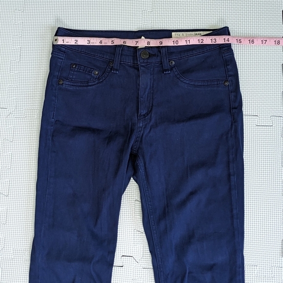 Rag & Bone Size 28 Navy Ombre Skinny Jeans - Picture 3 of 7